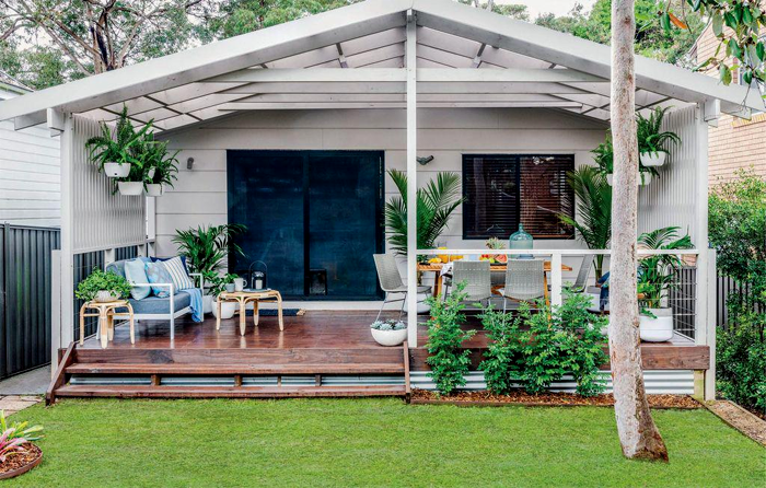 Lush green garden patios