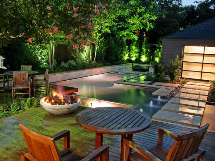 Poolside patio